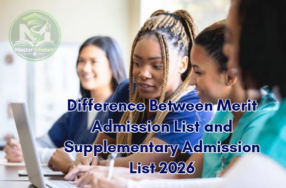 Difference Between Merit Admission List and Supplementary Admission List
